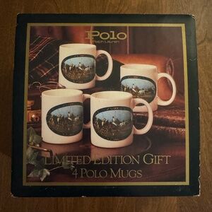 Ralph Lauren Polo Equestrian Mug Set Limited Edition Vintage Gift with Purchase